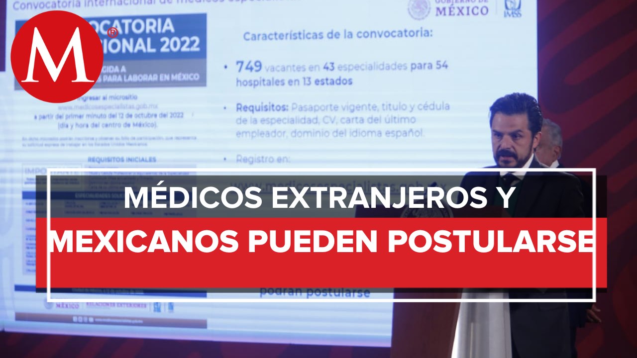 IMSS lanza convocatoria para médicos especialistas internacionales; en esto consiste
