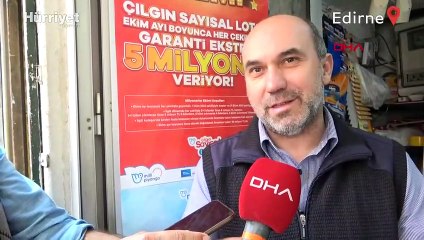 Edirne’de bir talihli Sayısal Loto’dan 836 bin TL kazandı