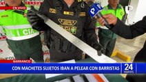 Barranco: Capturan a barristas que iban a enfrentarse con machetes