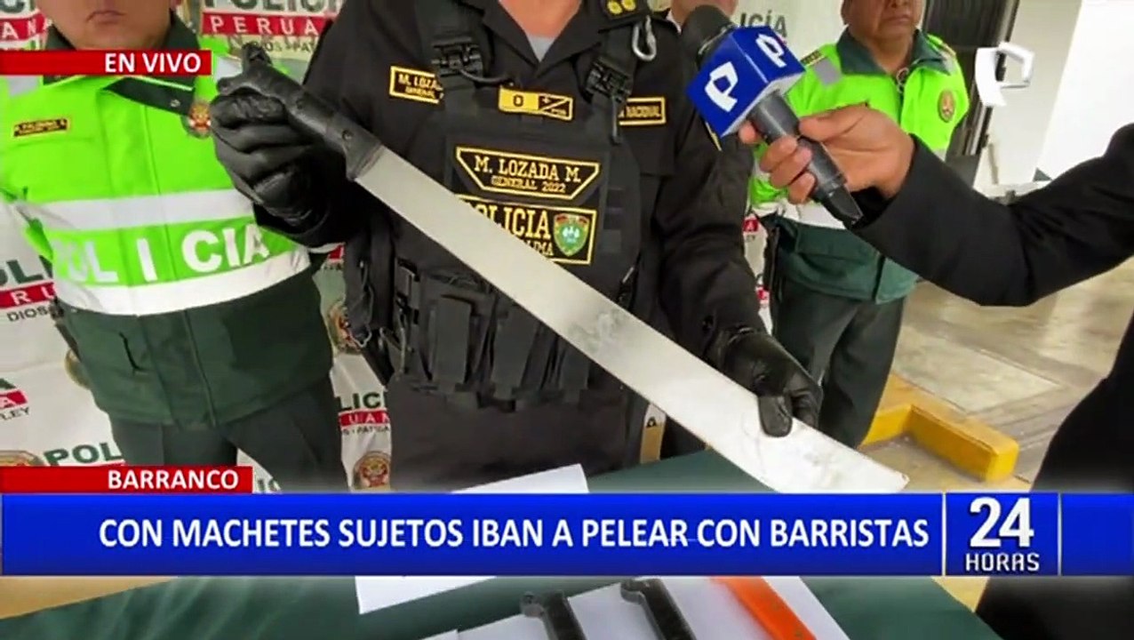 Barranco: Capturan a barristas que iban a enfrentarse con machetes