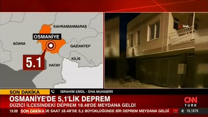 Son dakika haberi: Osmaniye'deki 5,1'lik deprem kamerada