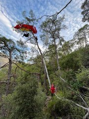 PARAŞÜTÜ AĞACA TAKILAN PİLOTU JAK KURTARDI