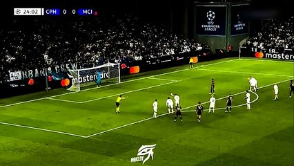 ضربة جزاء رياض محرز اليوم ضد كوبنهاجن #أهداف_اليوم #دوري_ابطال_اوروبا