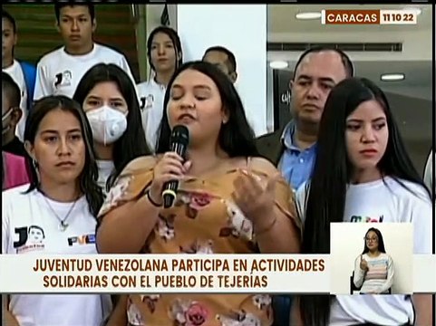 Juventud venezolana participa en actividades solidarias con las familias afectadas de Las Tejerías