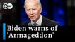 US President Joe Biden warns Vladimir Putin is 'not joking' about nuclear threat