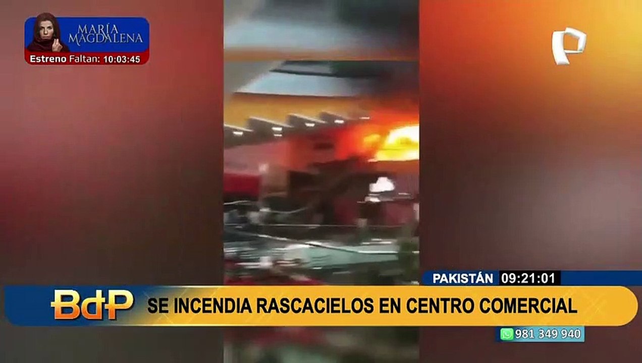 Incendio en Pakistán: rascacielos de 23 pisos  ardió en llamas