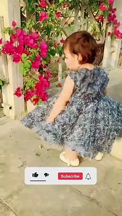 Cute Baby Girl Playing,Cute Little Girl Dancing,Cute Little Girl Enjoying Weather