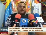 Sucre | Cuadrillas de mantenimiento realizan despejes de vías por las fuertes lluvias en Carúpano