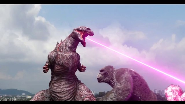 Godzilla vs kong - Tasman sea first Animation fight scene Animesh Playing VFX cartoon entertainment video
