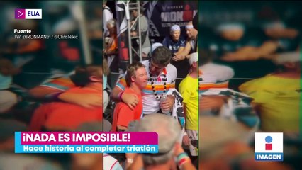 Triatleta con síndrome de Down hace historia