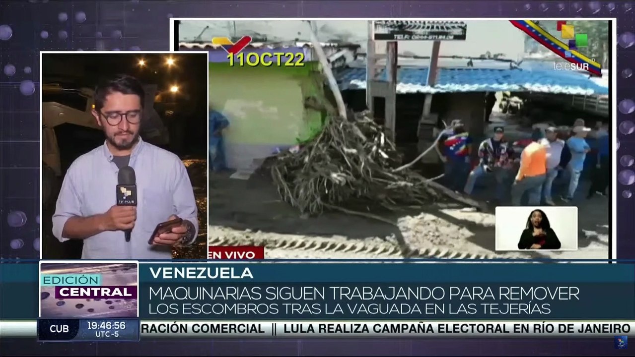 Autoridades venezolanas trabajan en labores de recuperación tras fuertes lluvias