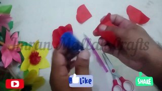 Diy MAKE A ROSE WITH colour paper easy _imran mallah crafts