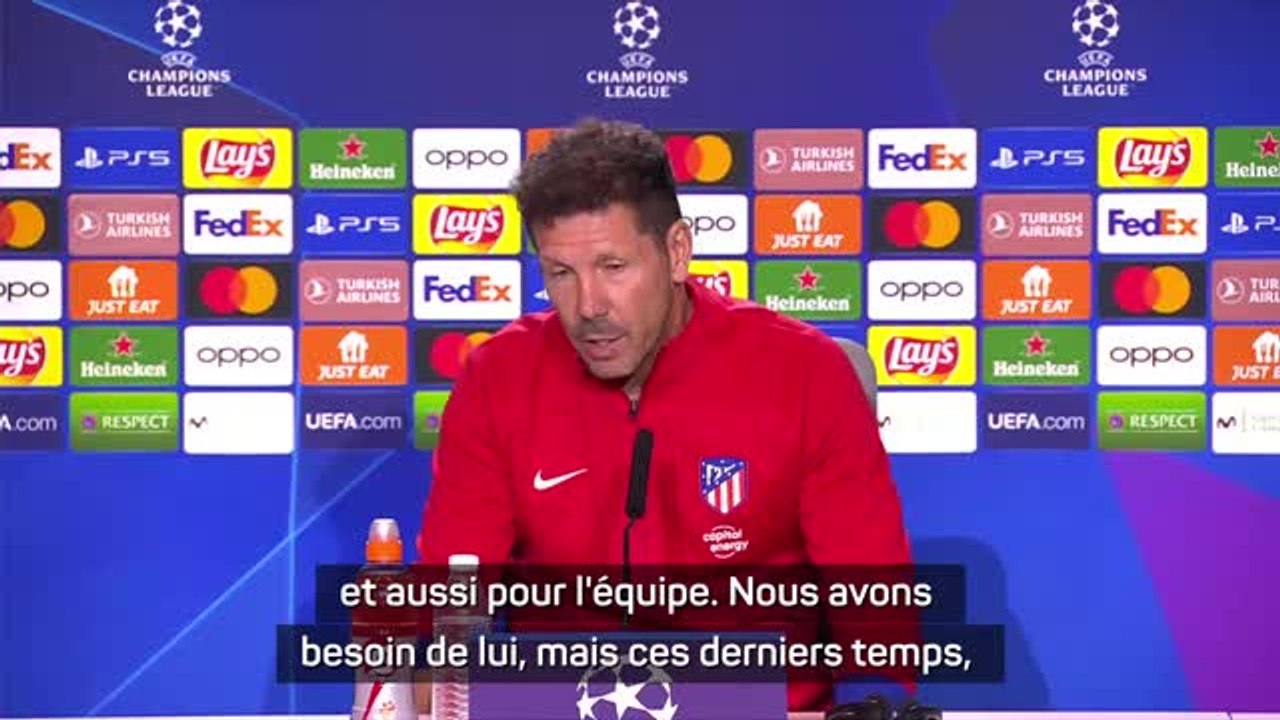 Groupe B - Simeone évoque la frustration de Joao Felix