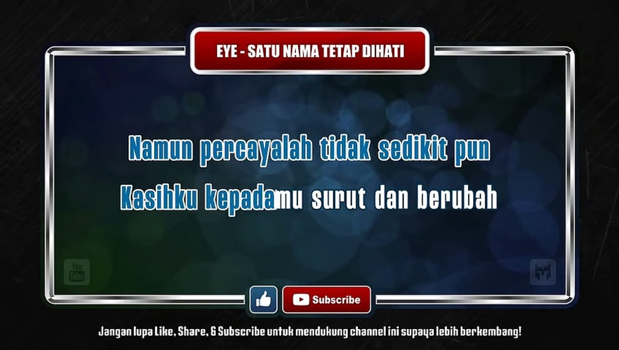 [ Karaoke ] EYE - Satu Nama Tetap Dihati - YouTube