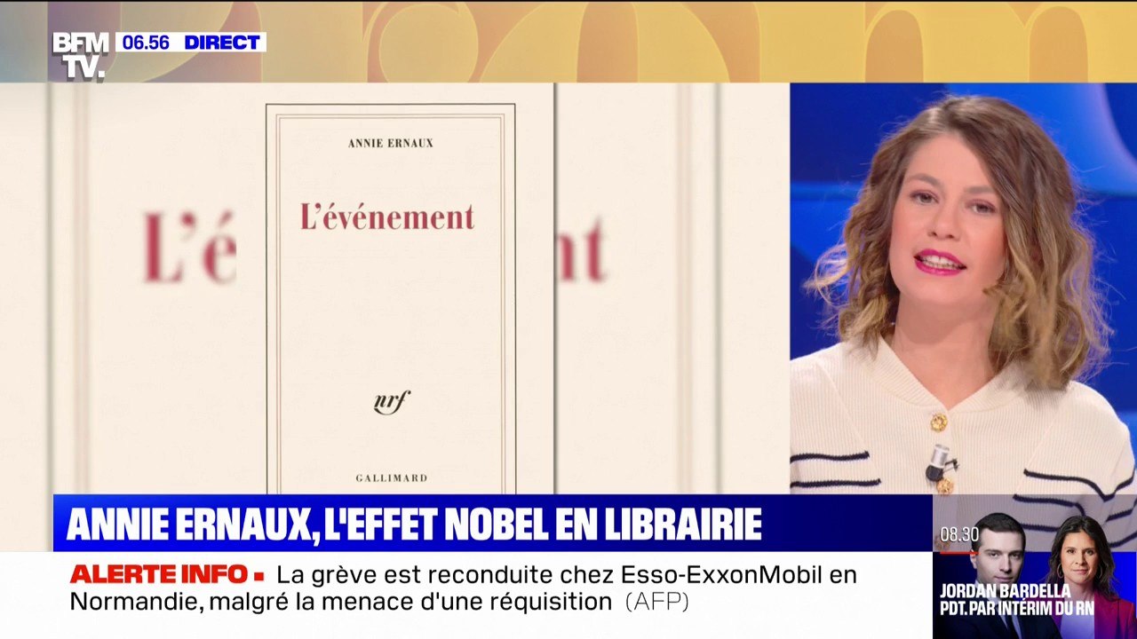 Les ouvrages d'Annie Ernaux s'arrachent après l'attribution de son prix Nobel de littérature