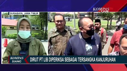 Momen Dirut PT LIB, Akhmad Hadian Lukita Datangi Mapolda Jawa Timur untuk Jalani Pemeriksaan