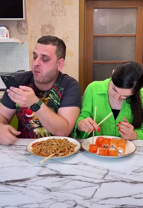Funny wife eating noodle's || shorts video
