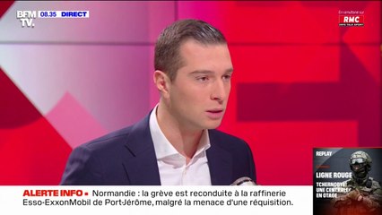 Crise des carburants: Jordan Bardella "a le sentiment qu'Emmanuel Macron est démissionnaire"