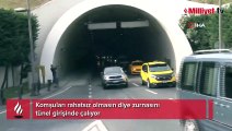 Komşuları rahatsız olmasın diye zurnasını tünel girişinde çalıyor