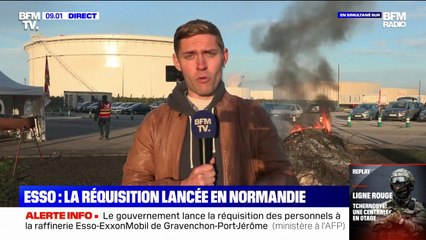 Normandie: le gouvernement lance la réquisition des personnels à la raffinerie Esso-ExxonMobil de Port-Jérôme-Gravenchon