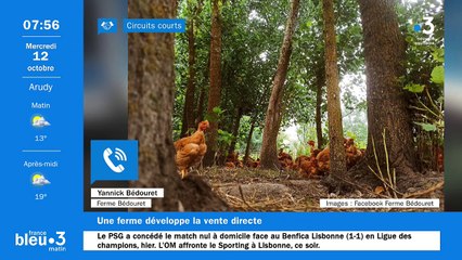 12/10/2022 - Le 6/9 de France Bleu Béarn Bigorre en vidéo