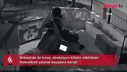 Motosiklet hırsızları kamerada