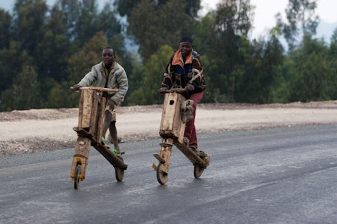 Congo's wooden taxis 'Chukudu' still a favoured means of transport | Culture Quest