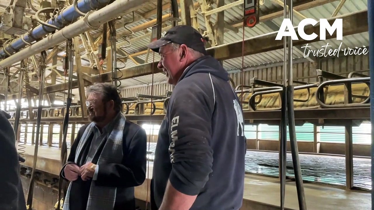 Derryn Hinch and Stuart Grimley Crossley dairy farm visit -  October 12, 2022 - The Standard