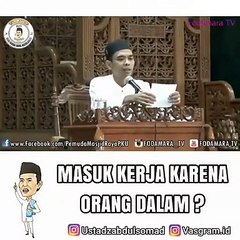 Begini Hukum kerja karena orang Dalam. UAS