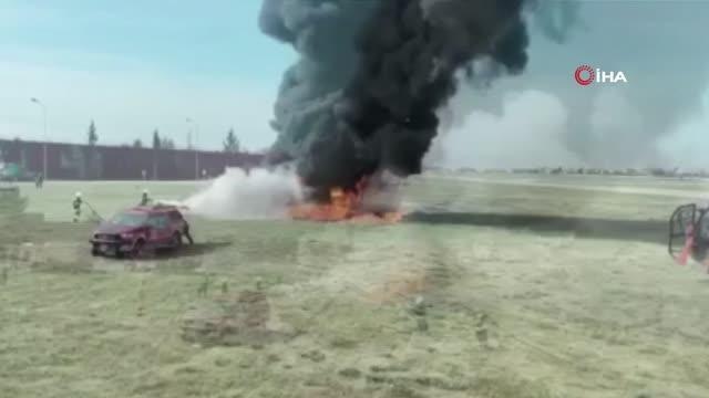 Adana 3. sayfa haberi: Adana Havalimanı'nda korkutan yangın tatbikatı