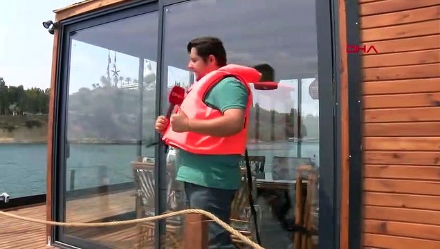 Seyhan Barajı Gölü üzerindeki kaçak yapılar kıyıya çekilmeye başladı