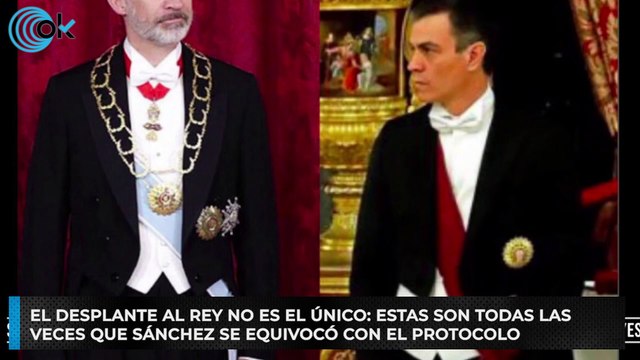 El desplante al Rey no es el único: estas son todas las veces que Sánchez se equivocó con el protocolo