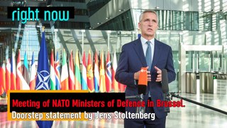 Doorstep statement by Jens Stoltenberg. Meeting of NATO Ministers of Defence in Brussel.