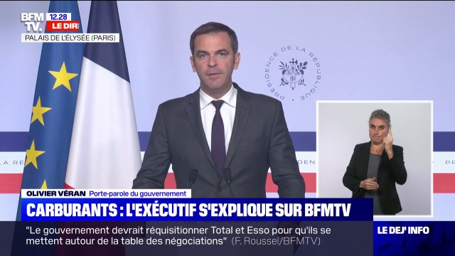 Olivier Véran: Le gouvernement prend des décisions qui visent à limiter l'impact de la crise des carburants sur le quotidien des Français