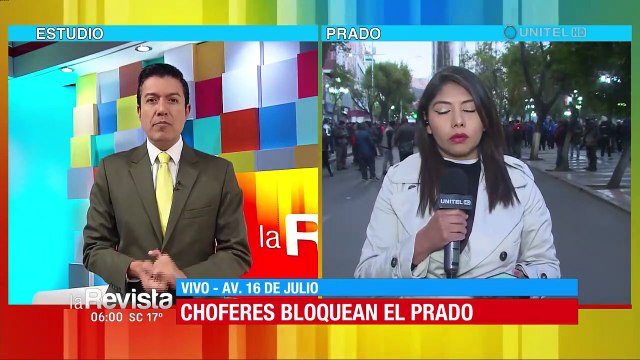 Choferes bloquean El Prado en rechazo a la cumbre del transporte