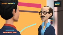 cha cha moonch wala beta Ali ko office main first day welcome or Kam sikahaty hua _ 3d Urdu cartoon ep05