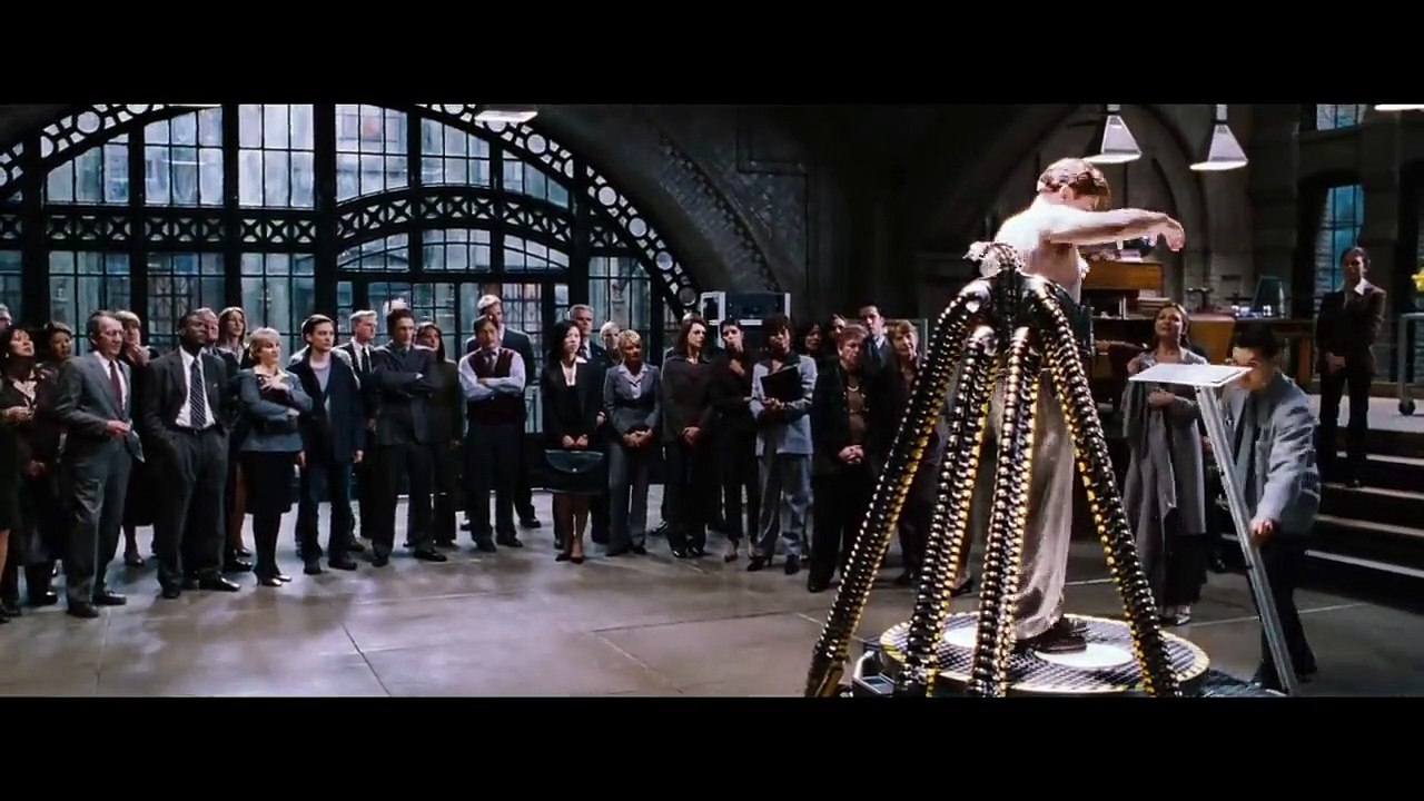 Otto Octavius Demonstrates His Mechanical Arms - The Fusion Accident Scene - Spider-Man 2 (2004)
