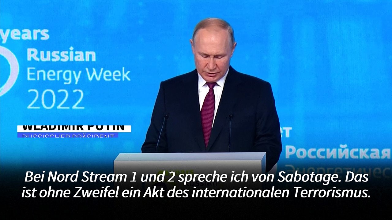 Putin macht 'Terrorismus' für Nord-Stream-Lecks verantwortlich