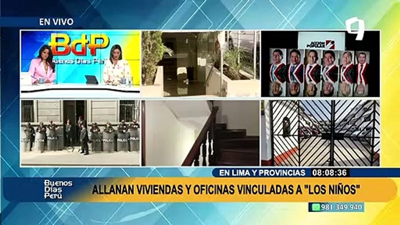 Fiscalía allana viviendas y oficinas de los congresistas sindicados como "Los niños"