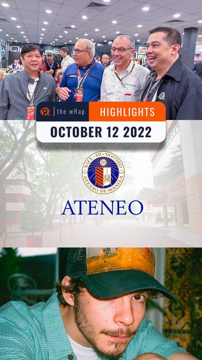 Rappler's highlights: Marcos' F1 trip, Ateneo, and Rex Orange County | October 12, 2022 | The wRap