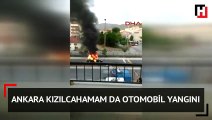 Ankara'da sıcak anlar... Tüplü lüks araç cayır cayır yandı