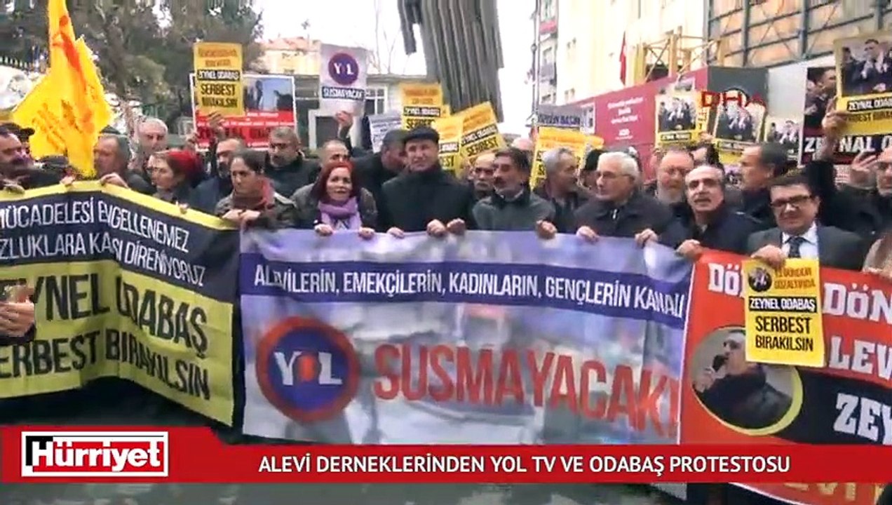 Alevi derneklerinden Yol TV ve Odabaş protestosu