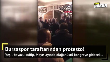 Bursaspor taraftarından protesto
