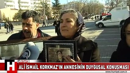 ALİ İSMAİL KORKMAZ'IN ANNESİNİN DUYGUSAL KONUŞMASI