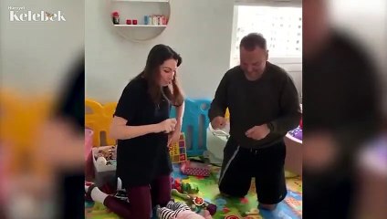 Ali Sunal kardeşi Ezo ile birlikte minik kızı Narin’i böyle eğlendirdi.