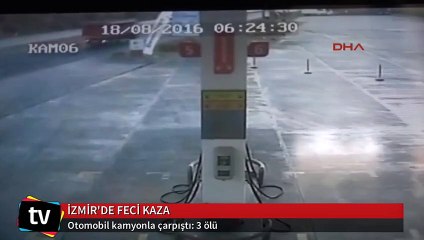 Otomobil kamyonla çarpıştı: 3 ölü