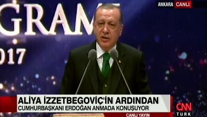 Cumhurbaşkanı Erdoğan Aliya İzzetbegoviç'i anma toplantısında konuştu