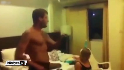 Kadının suratına inanılmaz tekme