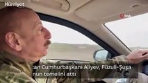 Aliyev, Füzuli-Şuşa karayolunun temelini attı
