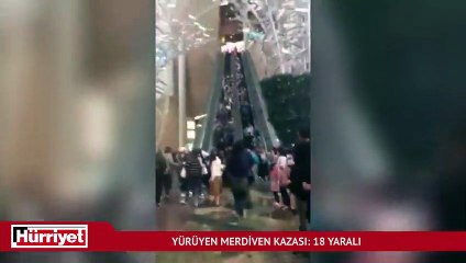 Yürüyen merdiven kazası: 18 yaralı